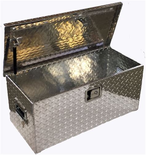 stainless steel diamond plate tool box|large diamond plate storage box.